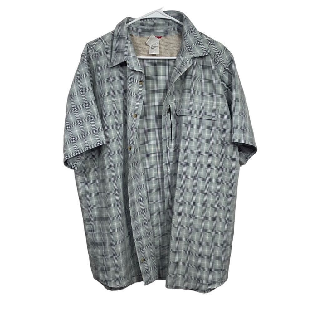The North Face Plaid Athletic Short Sleeve Polo Shirt